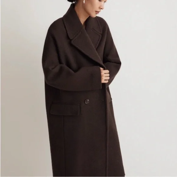 Madewell The Gianna Coat in Insuluxe Fabric Cold Brew - Picture 2 of 13